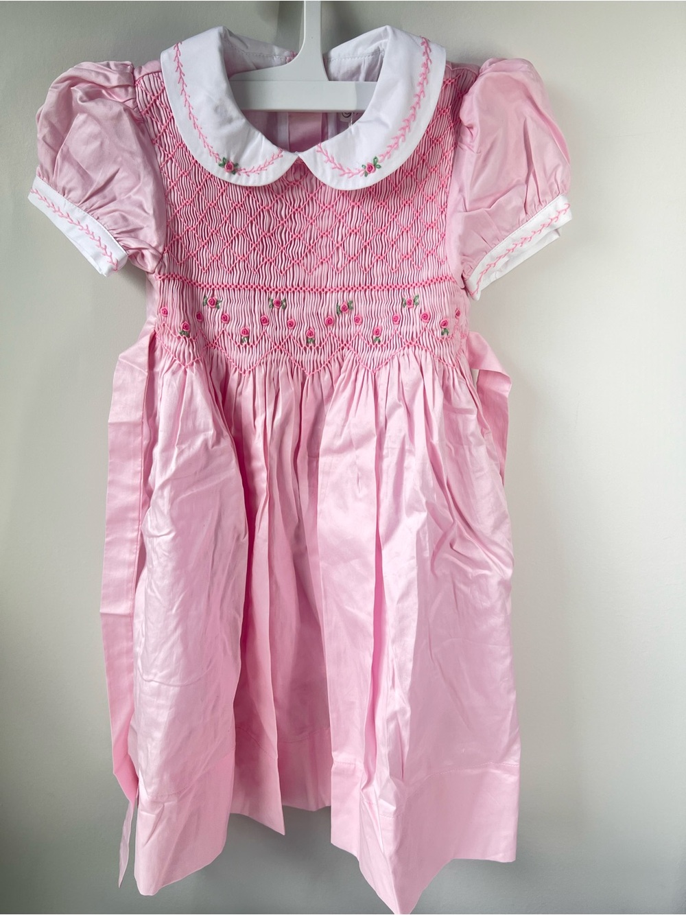 NWT Pettigirl Pink Smocked Rose Dress - Size 5